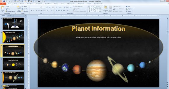 Animated Solar System PowerPoint Template for Science &amp; Astronomy 