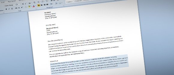 ... business in a comprehensive proposal letter template for Microsoft