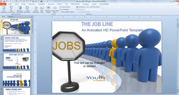 Animated PowerPoint Templates for Employee Recognition and Job
