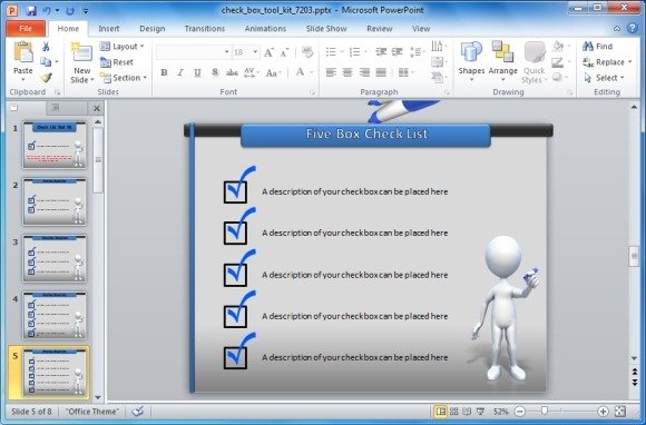 add checkbox to powerpoint